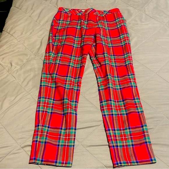 Vineyard Vines Red Plaid Ankle Pants - Picture 1 of 10